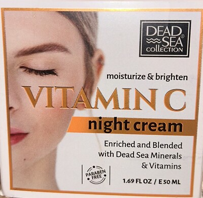 DEAD SEA COLLECTION Vitamin C Enriched w Dead Sea Salts Night Cream 1.69 fl oz