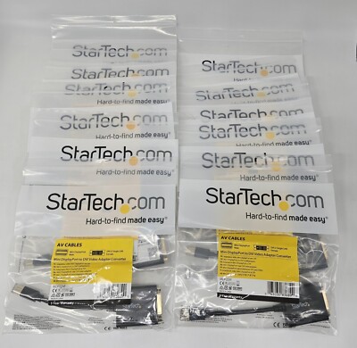 Bulk Lot Of 12 StarTech MDP2DVI Mini DisplayPort to DVI Video Adapter Converter 