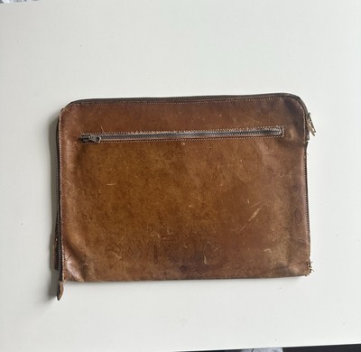 Vintage Gucci Leather Document Case Leather Pouch Large Brown Laptop?