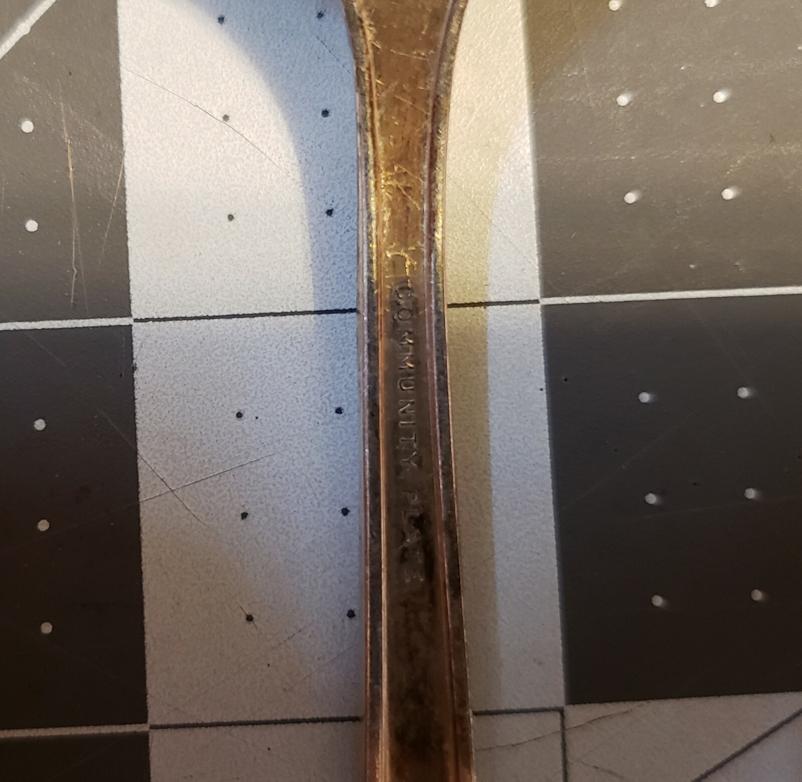 Vintage Community Plate Slotted Cranberry Spoon Server Flatware Silverware