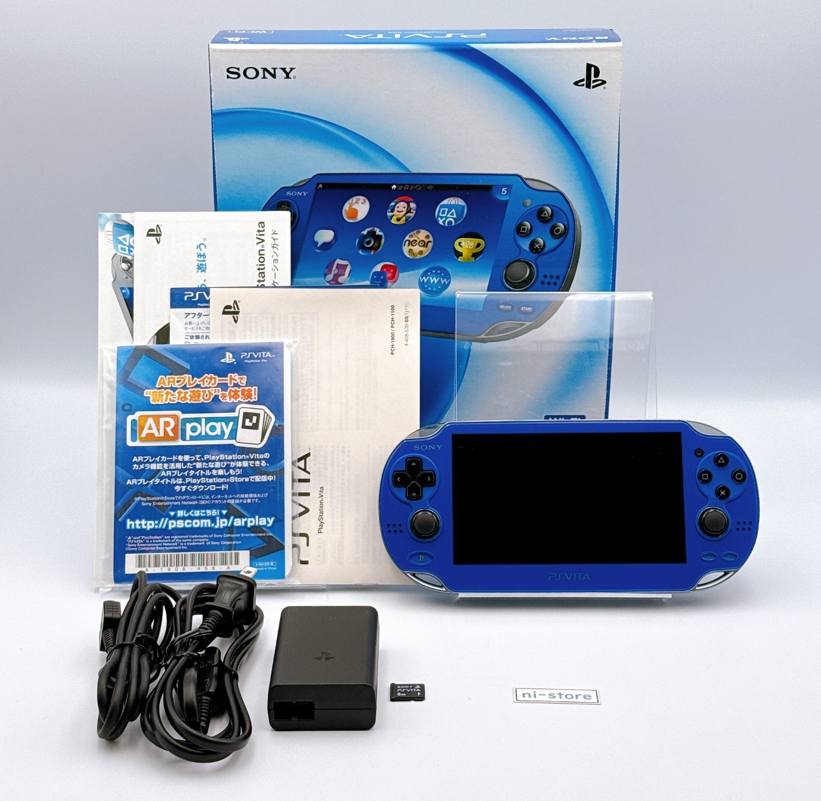 Nintendo Switch PS Vita PCH-1000 Sony PS Vita PCH-1000 Console Sapphire Blue Complete in Box