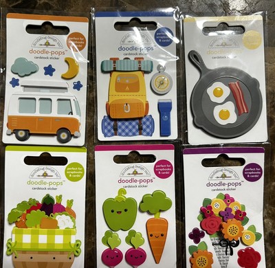 Doodlebug Design Doodle Pop & Shaker Pop Set Of 6