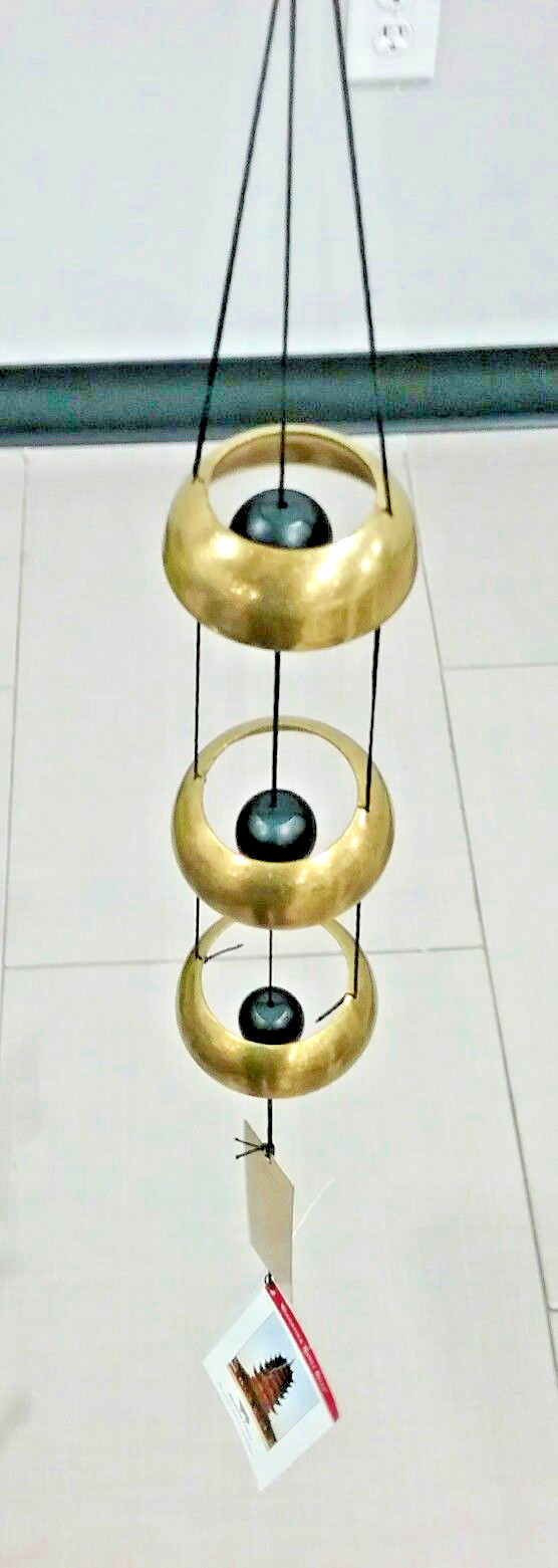 Woodstock Temple Bells Wind Chime NWT Bells Trio TB3 World’s Favorite Windchime