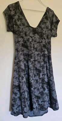 Pact Organic Womens Blue Fit & Flare Cross Back Mini Dress Size XL Pockets