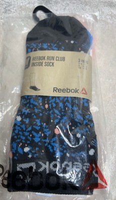 Reebok Low Cut Sock 3-PK - Run Club - Peach White Wild Fetti - Large - NEW