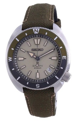 Pre-owned Seiko Prospex Land Tortoise Green Dial Automatic Diver Srpg13k1 200m Mens Watch