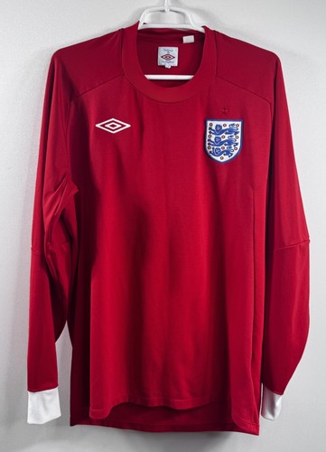 England 2010-2011 Away Umbro Long Sleeve Vintage Red