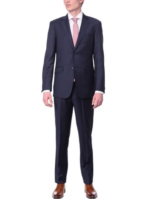 

Мужской однотонный темно-синий приталенный пиджак Label M Sportcoat