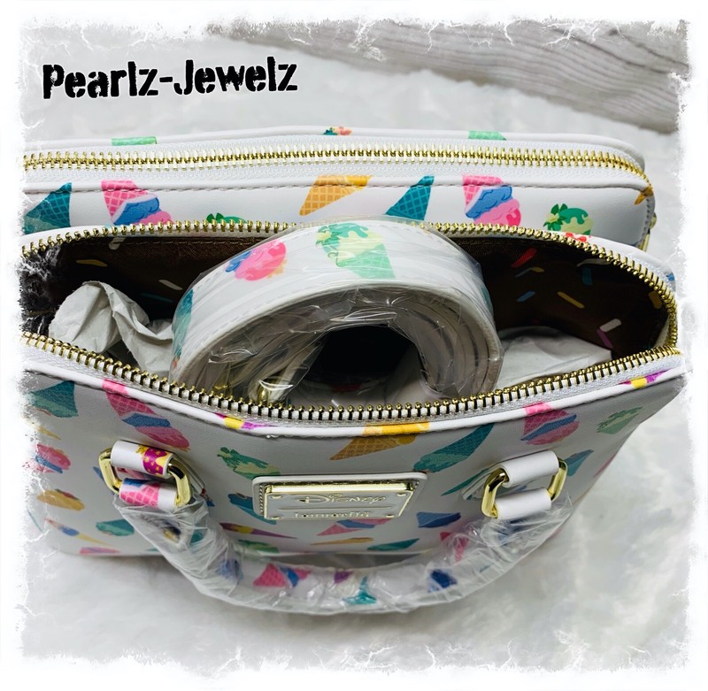 Loungefly Disney Princess Ice Cream Cinderella Ariel Belle Tiana Crossbody Purse | eBay