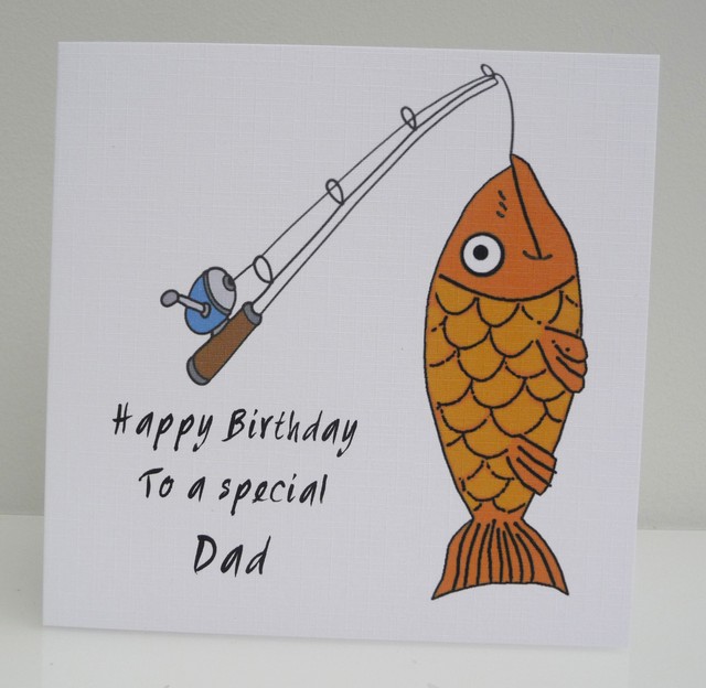personalised mens birthday card fishing 30th 40th 50th 60th any age dad