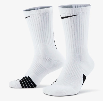 Nike Elite Basketball Crew Socks Mens 6-8 / Womens 6-10 (M) Medium SX7622-100