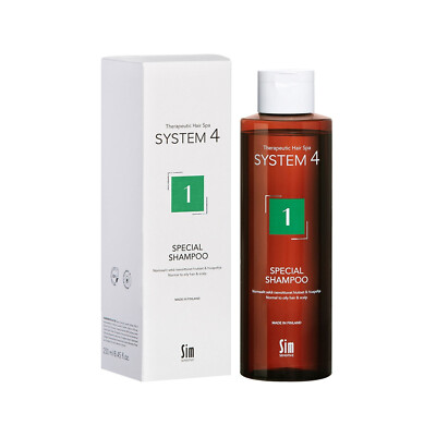 System 4 Shampoo Oily Dry Itchy Scalp Sensitive Skin Sim Sensitive 250ml