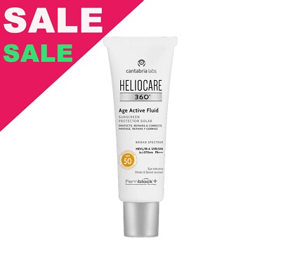 Heliocare 360 Age Active Fluid Sunscreen Anti-Pigmentation Protect SPF 50+ 50ml