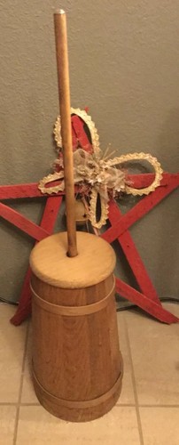 Vintage Wooden Butter Churn ~ All Wood Butter Churn ~ Great Vintage Condition !