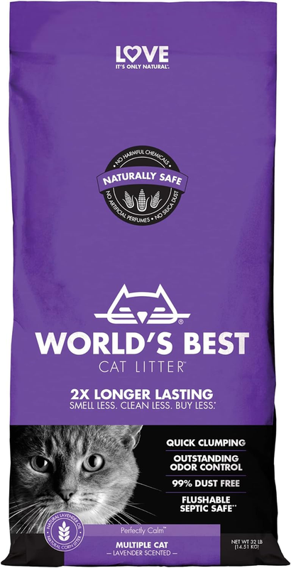 WORLD'S BEST CAT LITTER Multiple Cat Lavender Scented 8 Poun