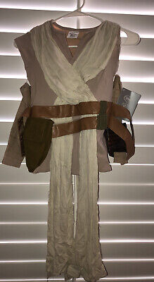 🔥Youth Girls Rey Star Wars Girls Costume Outfit (Tan) Disney Size 7/8 NWT
