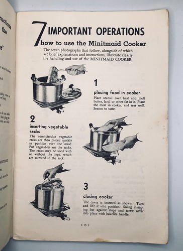 Minitmaid Pressure Cooker Book of Instructiona And Recipes