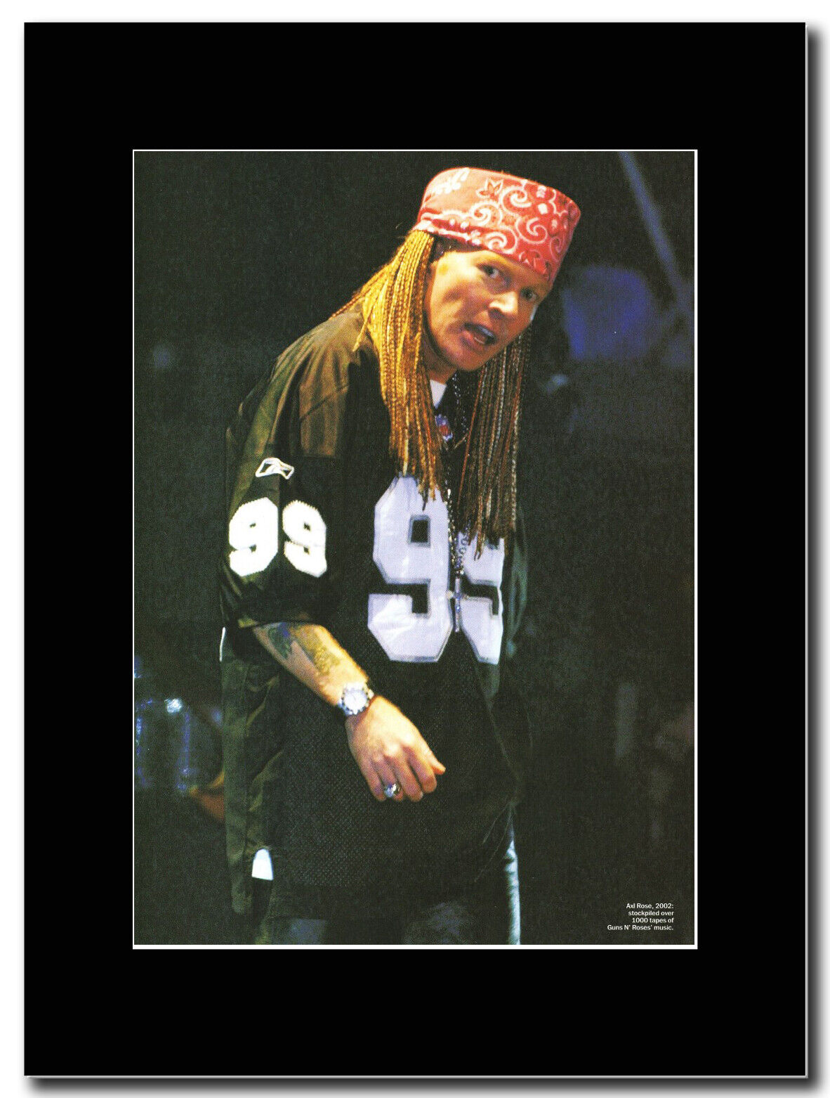 Guns N' Roses - Axl Rose 2002 - Matted Mounted Magazine Guns N' Roses - Axl Rose 2002 - Matted Mounted Magazine