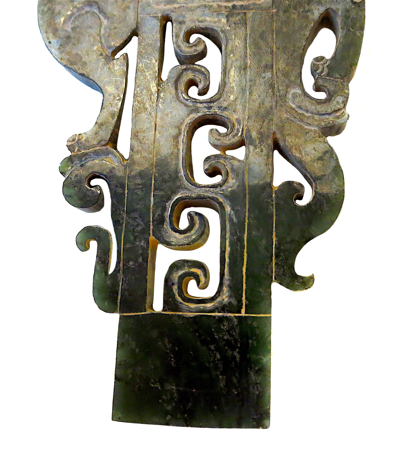 JADE SHEATH Chinese DRAGON Handles - See Comp In Listing