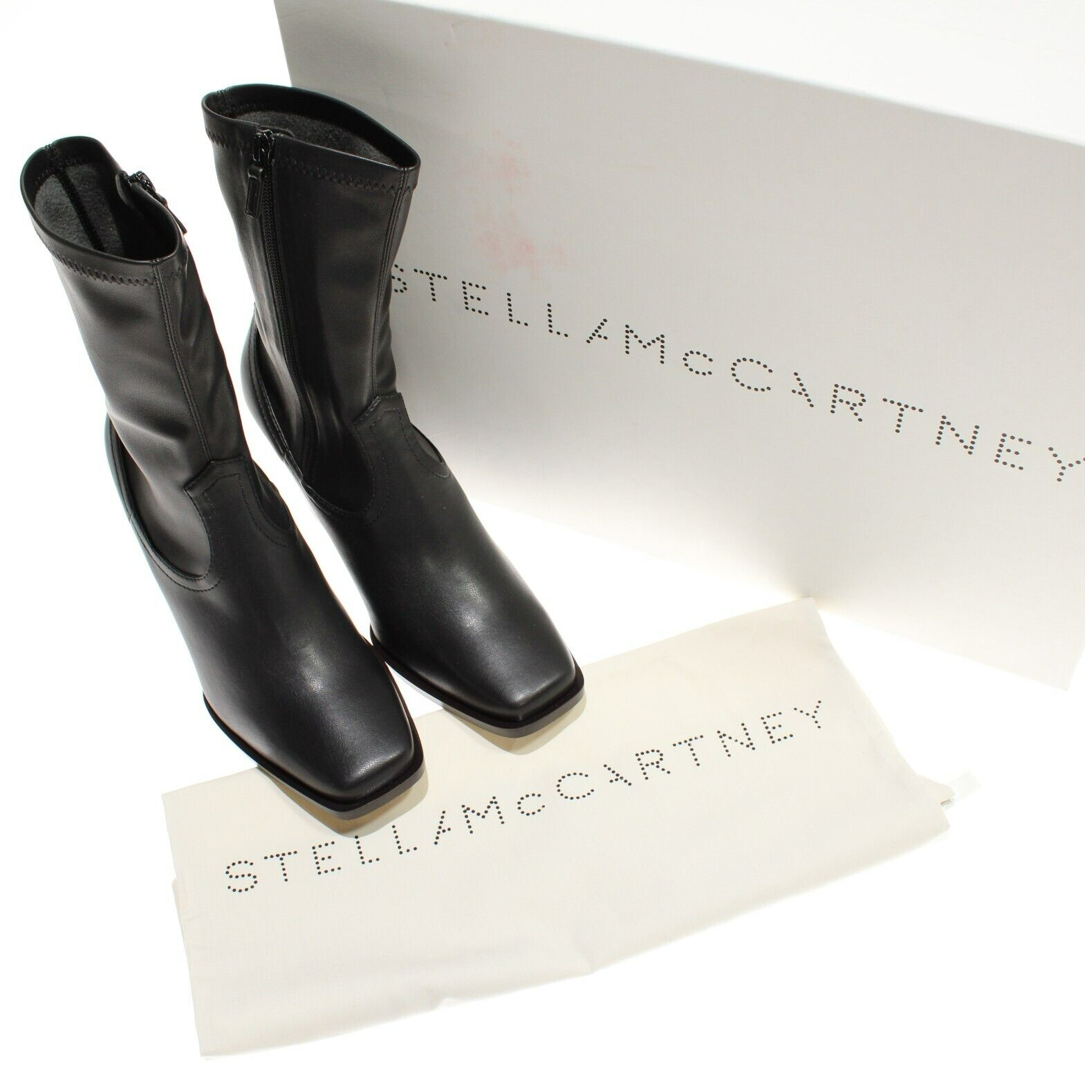 Stella McCartney NWB Cowboy Stretch Sock Boots Size 38.5 US