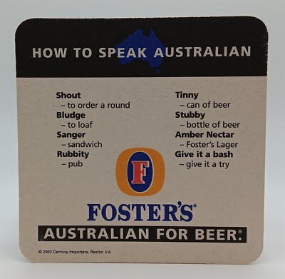 Vintage 2000 Foster Brewery Beer Coaster Southbank Australia-S446+