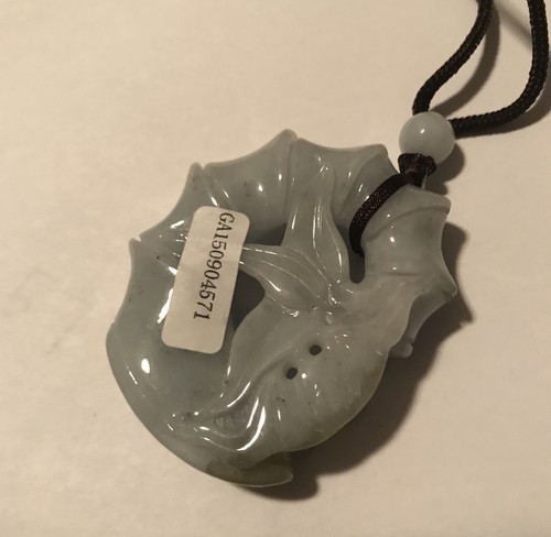 Certified- 45.58 Grams Untreated Jadeite Pendant-  [Grade A] Emerald Jade