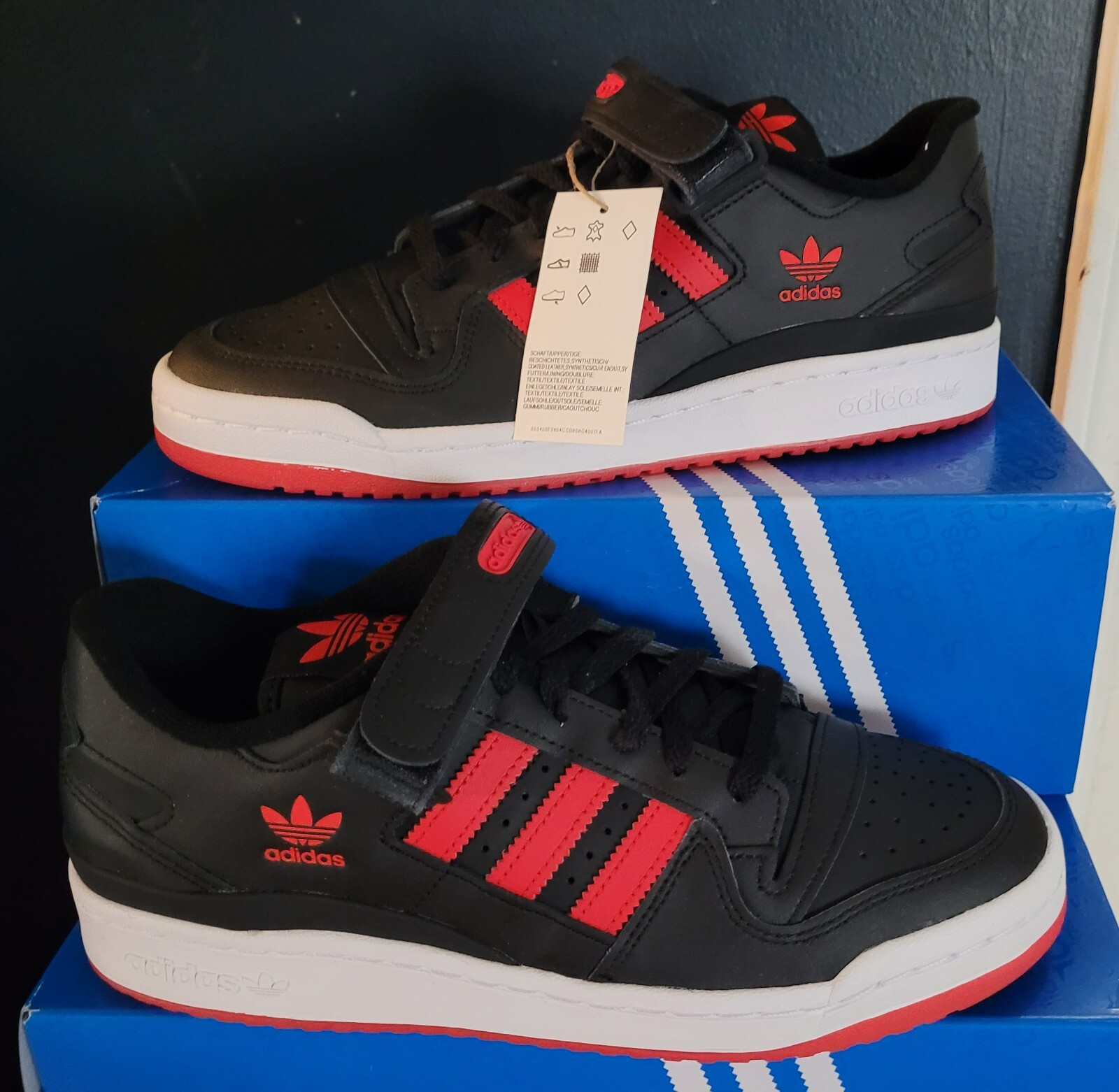 ★adidas★ Forum 84 Low Free Love Red NWOB MENS ADIDAS FORUM LOW CLASSIC VALENTINES DAY HEART