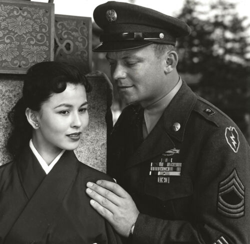 ALDO RAY-Mitsuko Kimura-1955 Three Stipes In The Sun-Sergeant O’Reilly-Kyoto Jpn