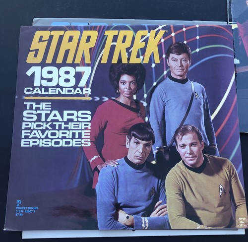 Vintage Unique Lot of 7 Star Trek Calendars 1987 1991 1992 1993  New