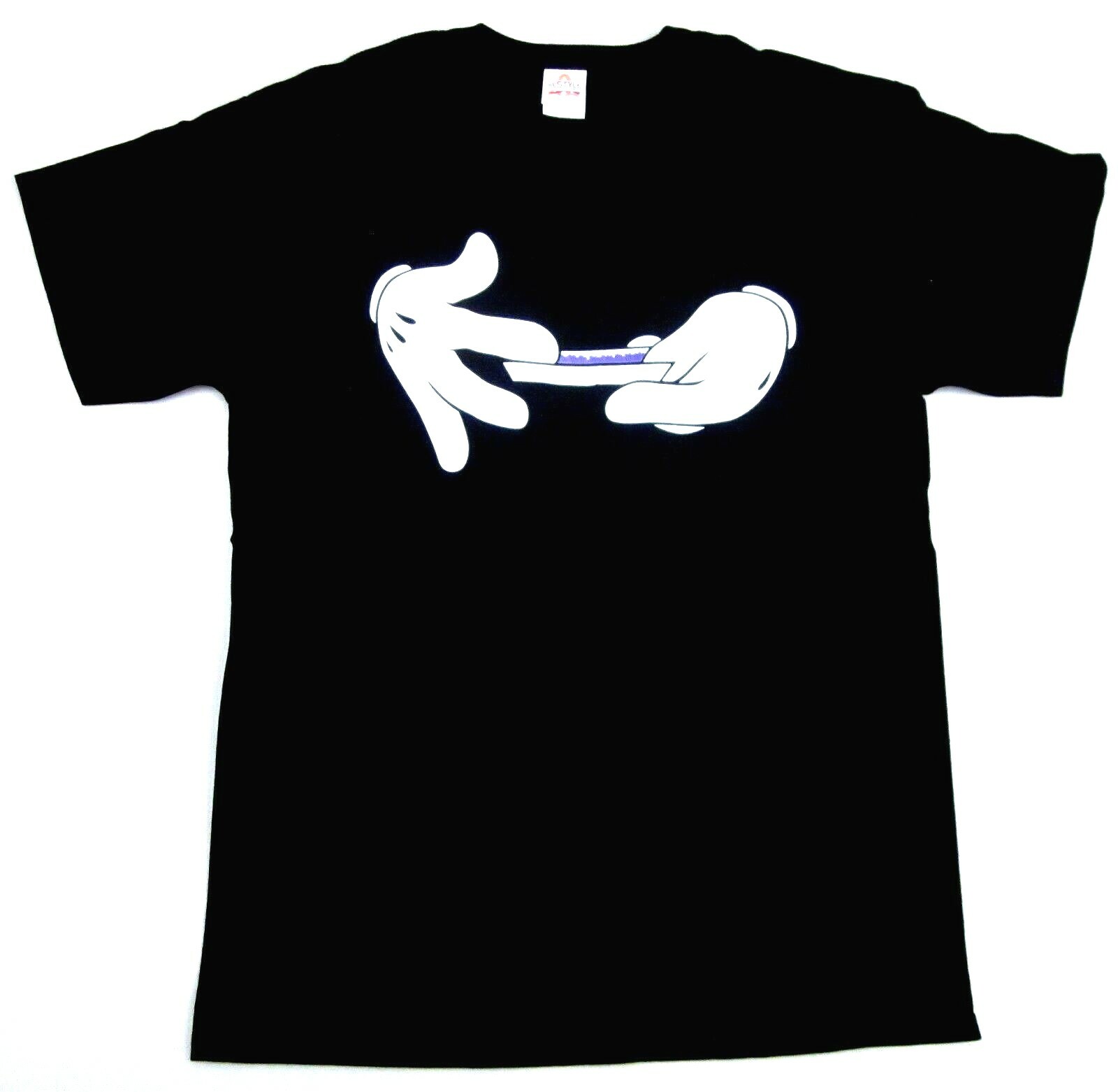 Marijuana T-shirt Mickey Hands Rolling Joint Purple Kush 420