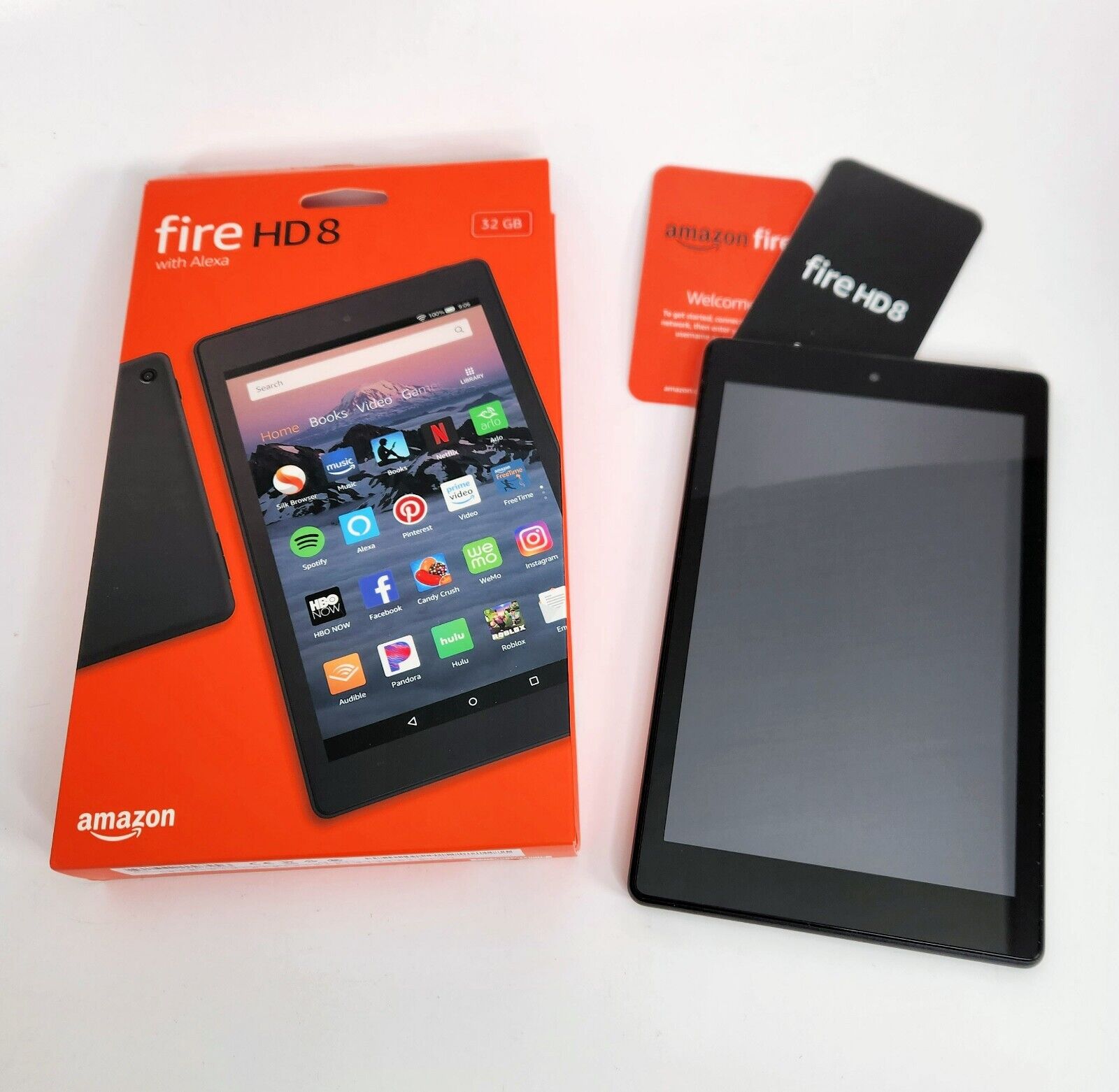 Amazon Fire HD 8 Tablet 8th Gen Generation 32GB Wi-Fi Alexa w Original Box Works Amazon Fire HD 8 Tablet 8th Gen Generation 32GB Wi-Fi Alexa w Original Box Works