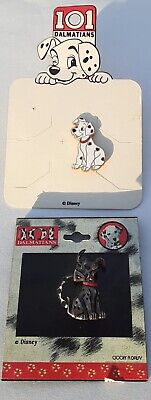 Vintage Disney 101 Dalmations Pins with Original Display Cards