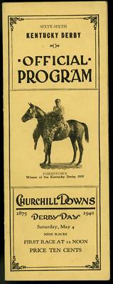 Kentucky Derby Official Program May 4 1940- Churchill Downs