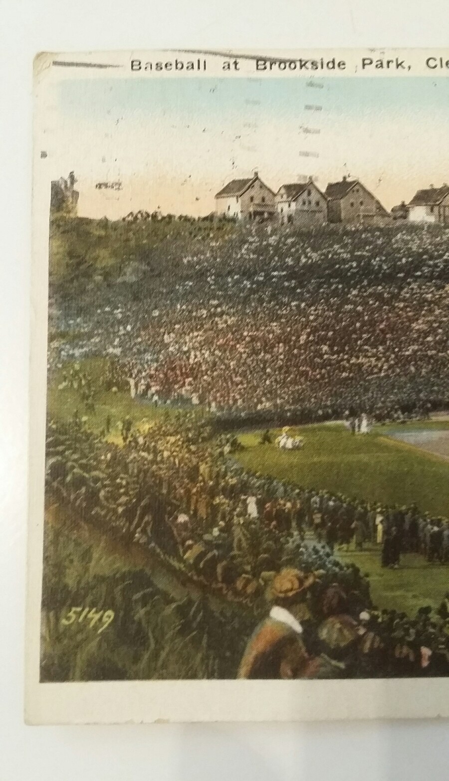 ANTIQUE Vintage DATED 1924 Sports Postcard Baseball Brookside Park Cleveland OH.