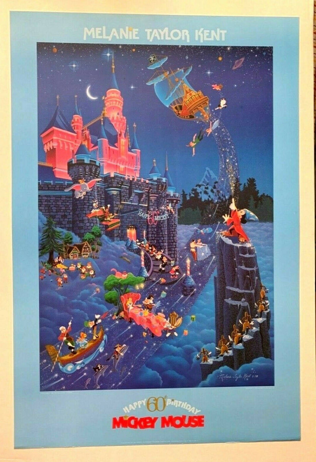 Happy 60th Birthday Walt Disney シルクスクリーン Happy 60th Birthday Walt Disney シルクスクリーン