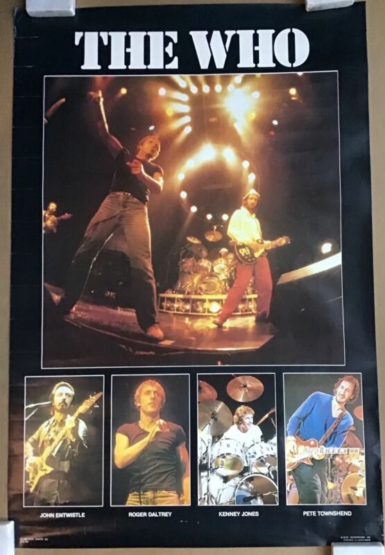 The Who Vintage Band Members Concert  Collage Poster. Free Shipping.