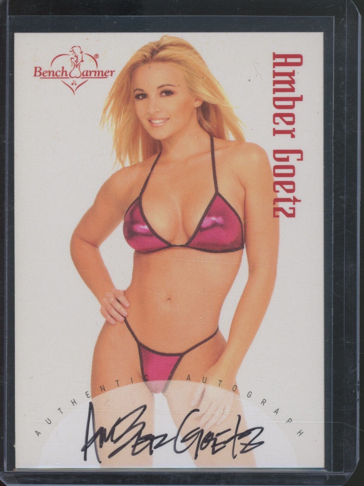 2002 Bench Warmer Amber Goetz Auto Autograph