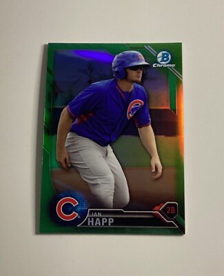 2016 Bowman Chrome Draft Ian Happ Prospect Green Refractor /99 #BDP-180 - Cubs