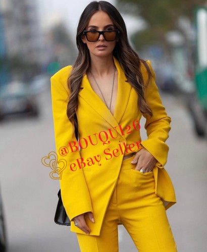 ZARA NEW WOMAN DOUBLE BREASTED BLAZER YELLOW REF: 2277/628