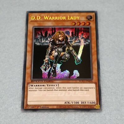 1x Yugioh D.D. Warrior Lady SGX1 1st Edition Secret Rare Card NM