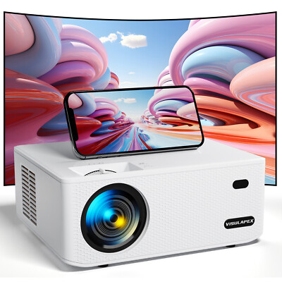 Projector 65000 Lumens 4K 1080P FHD 5G WiFi Bluetooth Video Home Theater HDMI AV