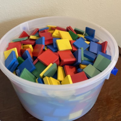 Lot Plastic Color Squares Tiles Math Manipulatives 1  Classroom Counting Pattern