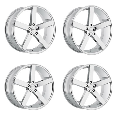 Set 4 20'' Cavallo CLV-5 Nano Chrome 20x8.5 Wheels 5x112 35mm Rims