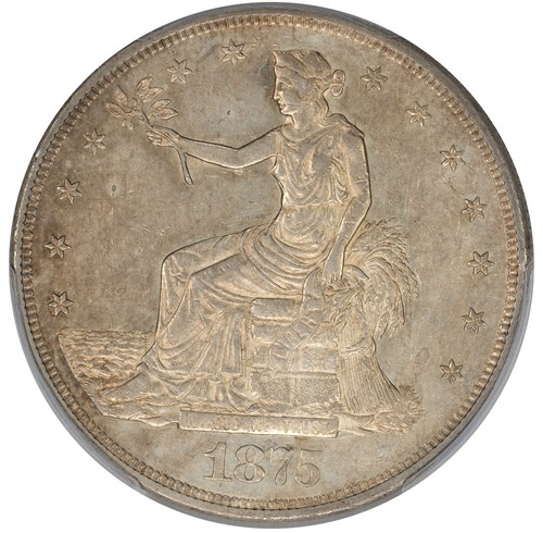 1875-CC T$1 Trade Dollar PCGS Genuine AU Detail