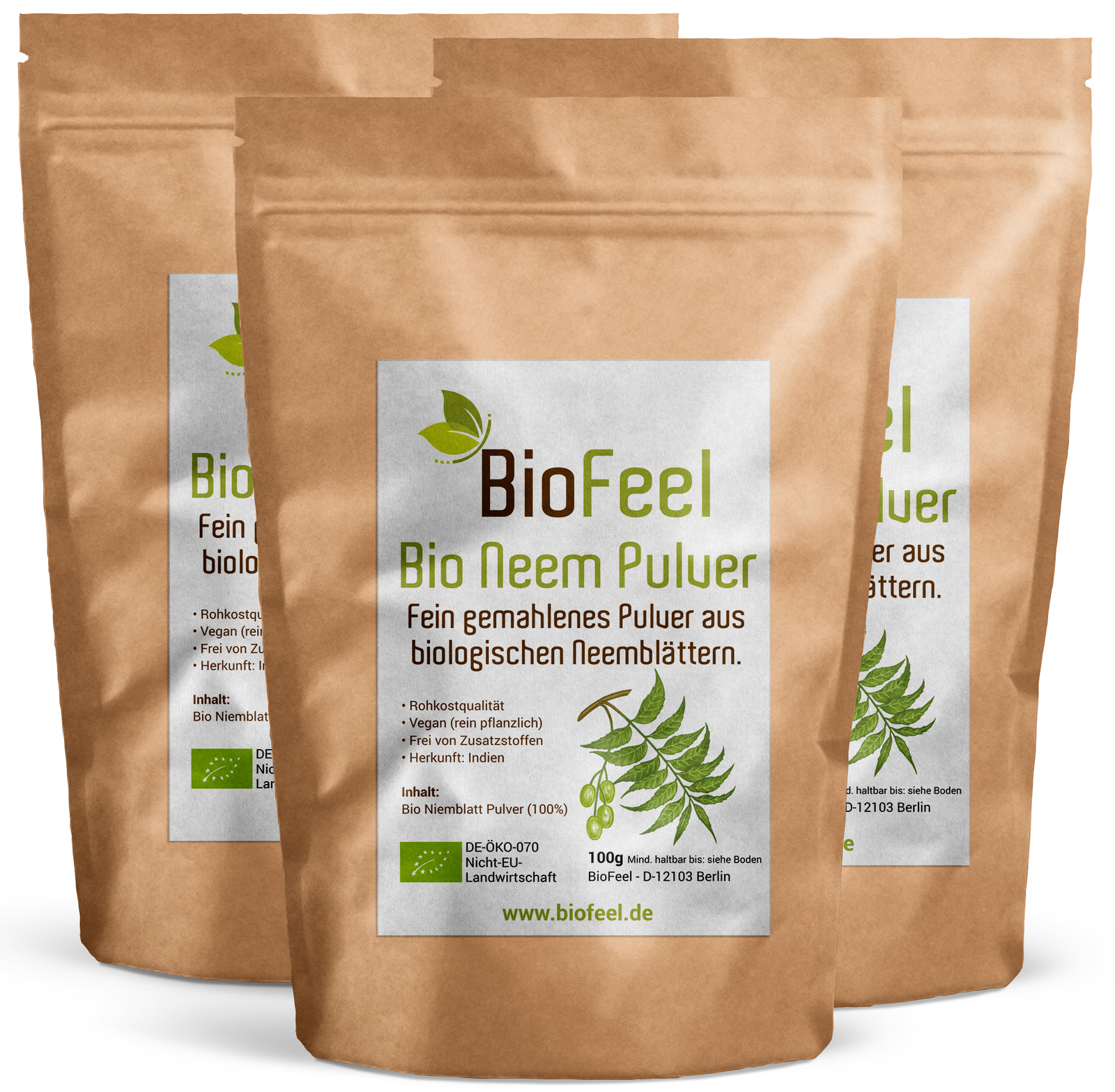 BioFeel - Bio Neem Pulver, 300g - Niembaum