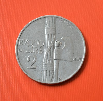 Italy 1861 Now Italy 2 Lire 1925 Vatican