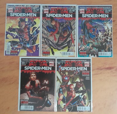 SPIDER-MEN (WORLD'S COLLIDE) COMPLETE SET #1-5 (1st Parker And MILES MEETING) 