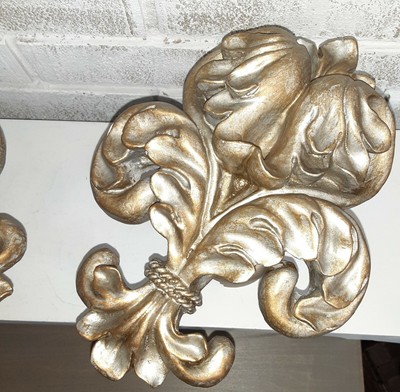 Antique Brass Drapery Curtain Tie Backs Fleur de Lis Antique Hardware Ormolu Window Treatment