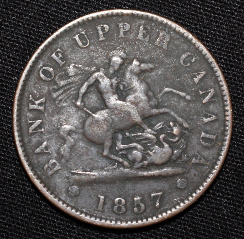 2133.　極美品　1857年　カナダ　アッパーカナダ　1ペニー　 2133. 極美品 1857年 カナダ アッパーカナダ 1ペニー コイン 【公式通販】