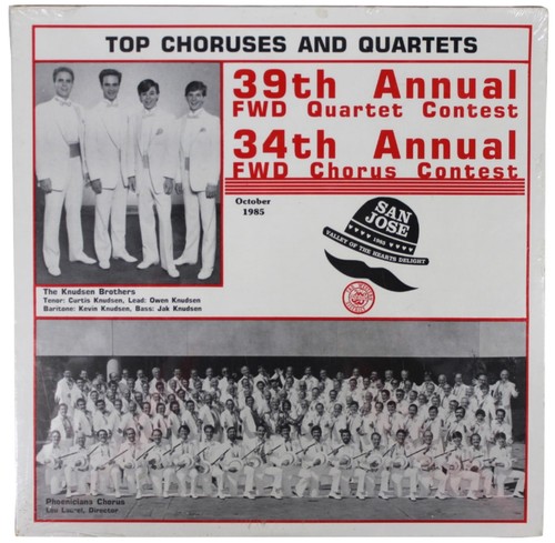 TOP CHORUSES & QUARTETS 39th/34th FWD Quartet Chorus Contests 80s SEALED LP 1985